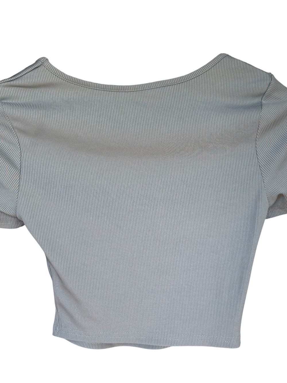 Women's Size S Crop Top Ribbed Peasant Coquette Feminine Milkmaid Cottage Fairy - Picture 3 of 6